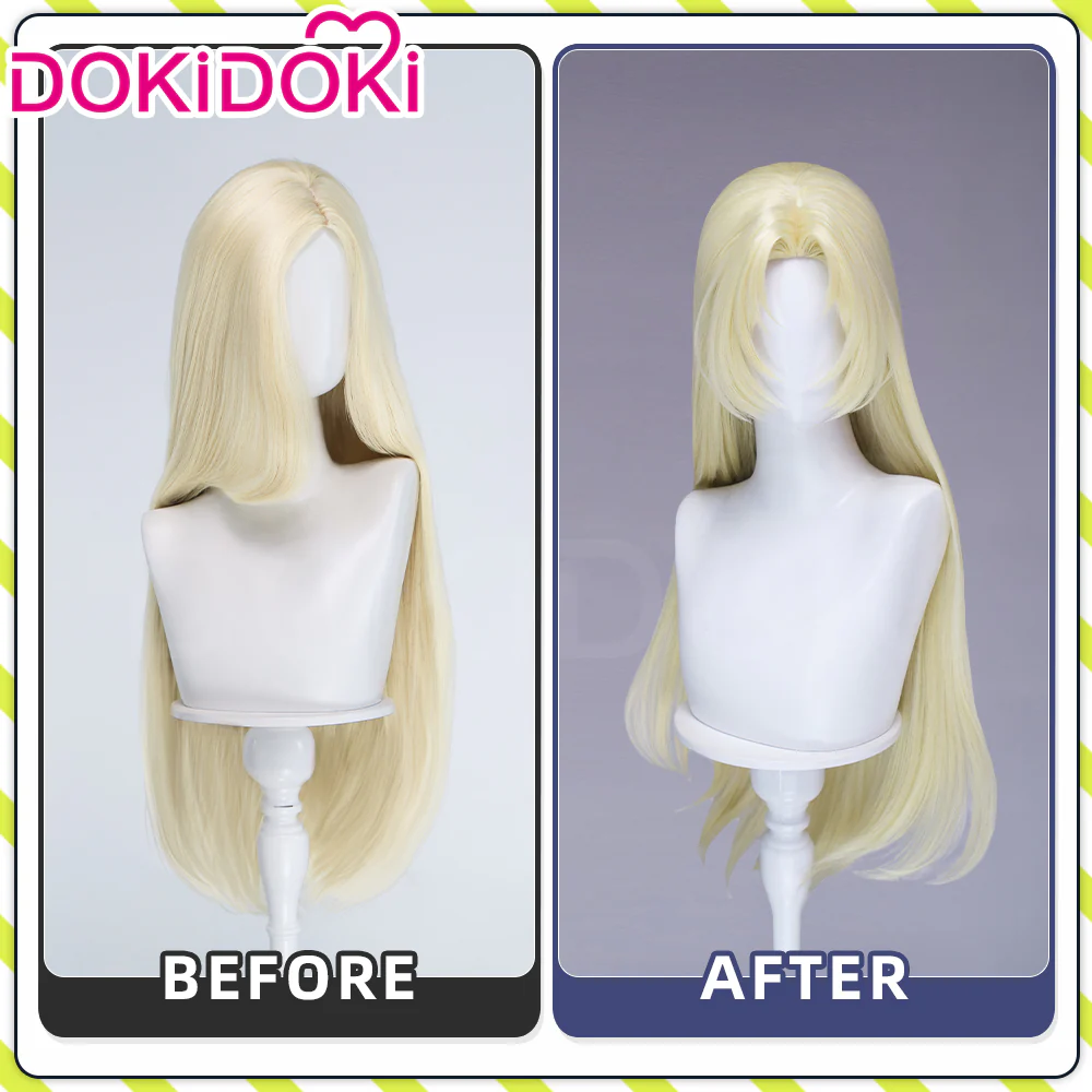 【Ready For Ship】DokiDoki Anime Cosplay Wig Long Straight Blonde Hair - Image 5