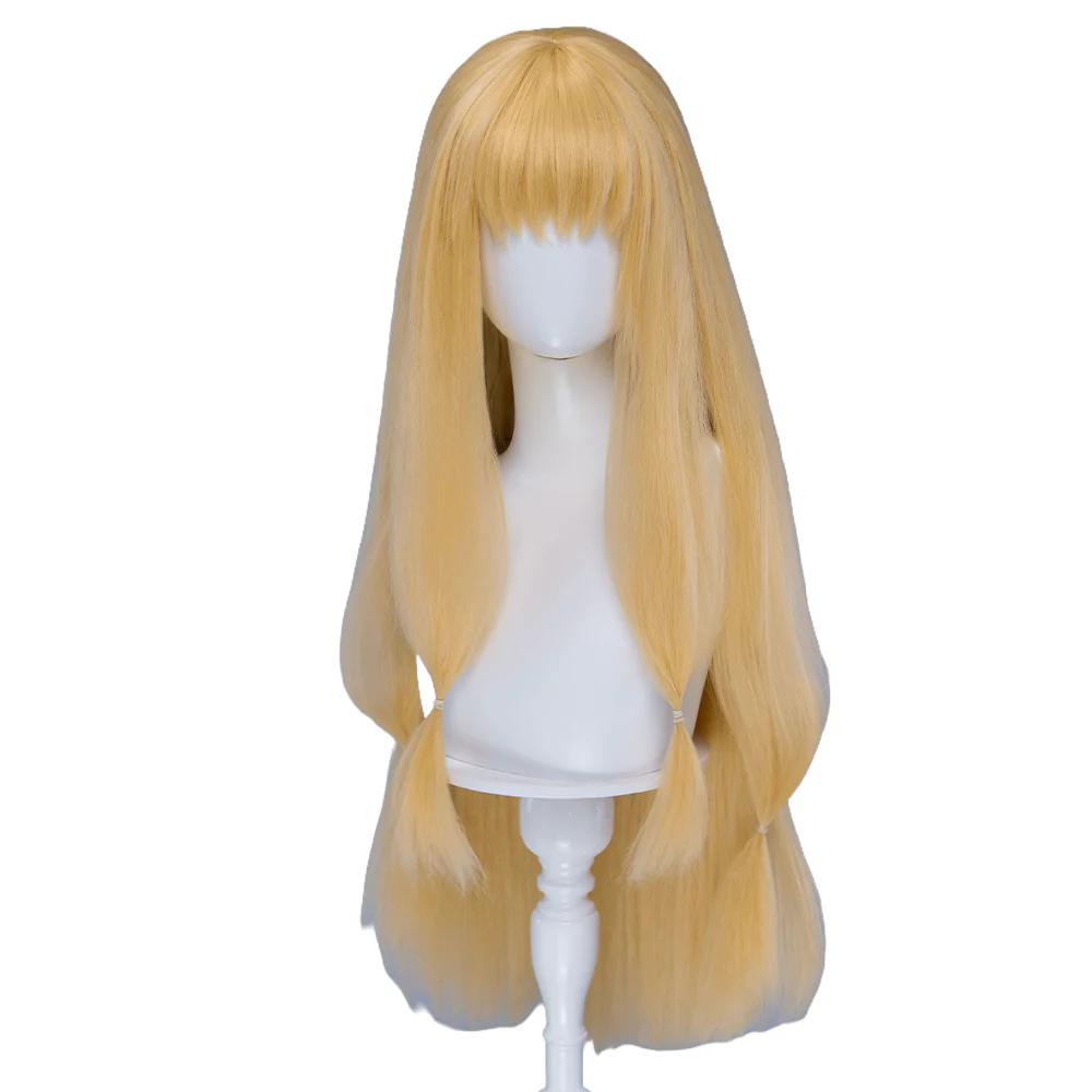 DokiDoki Anime Cosplay Wig Long Straight Gold Hair - Image 5