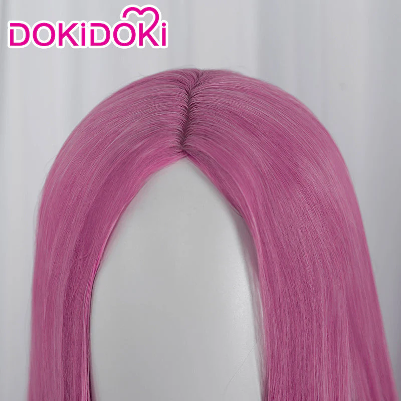 【Ready For Ship】DokiDoki Anime Cosplay Wig Long Straight Pink Hair - Image 4
