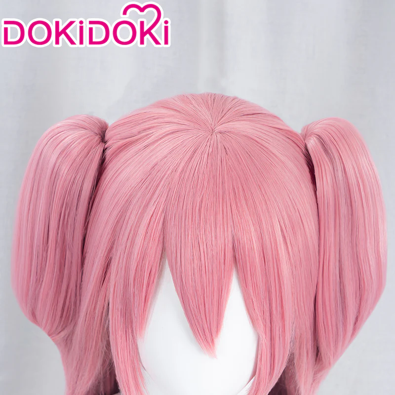 DokiDoki Anime Cosplay Wig Long Straight Pink Hair - Image 4