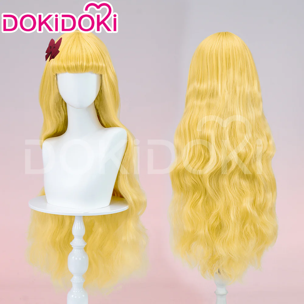 【Ready For Ship】DokiDoki Anime Cosplay Wig Long Yellow Curly Women Hair