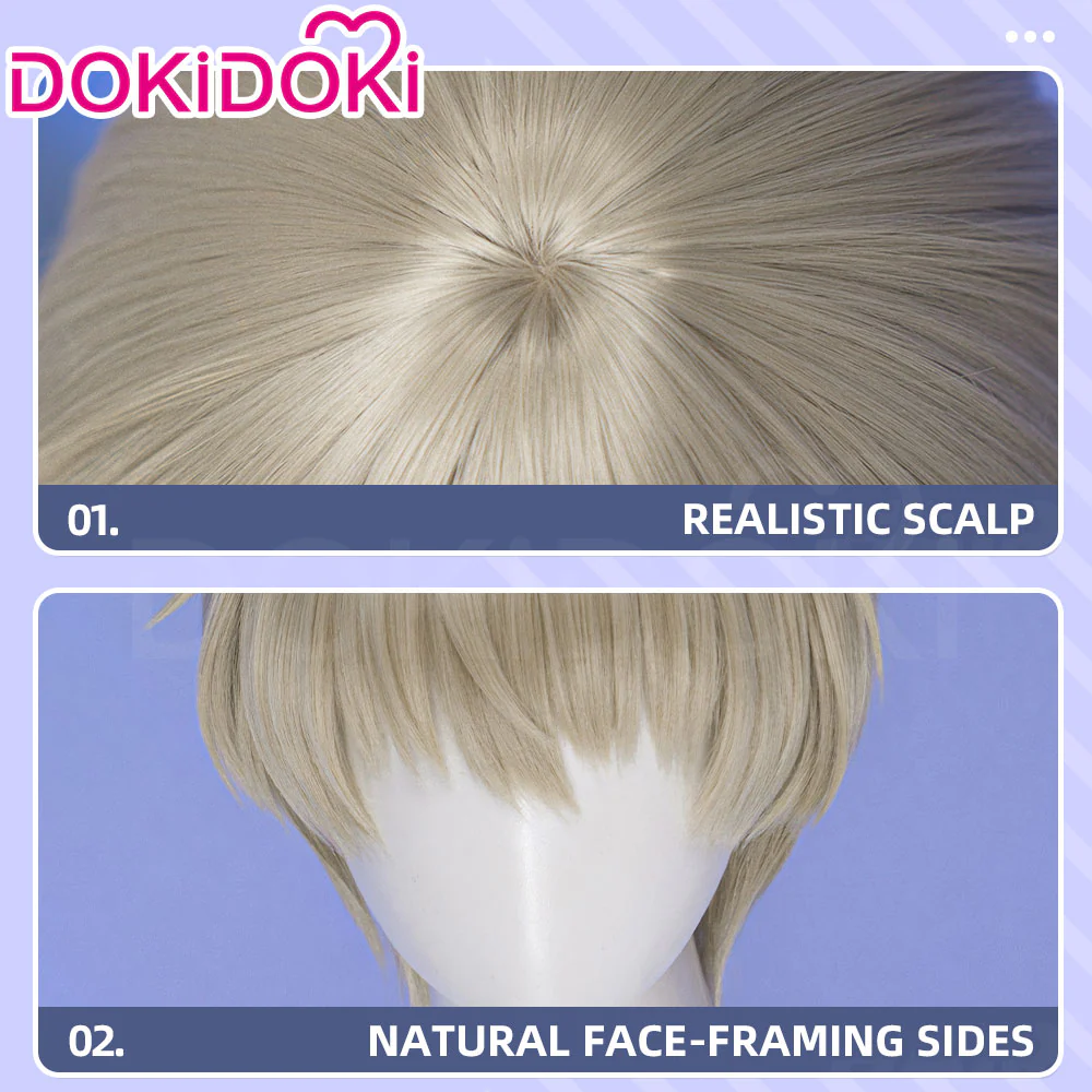 【Ready For Ship】Dokidoki Anime Cosplay Wig Men Short Halloween - Image 4