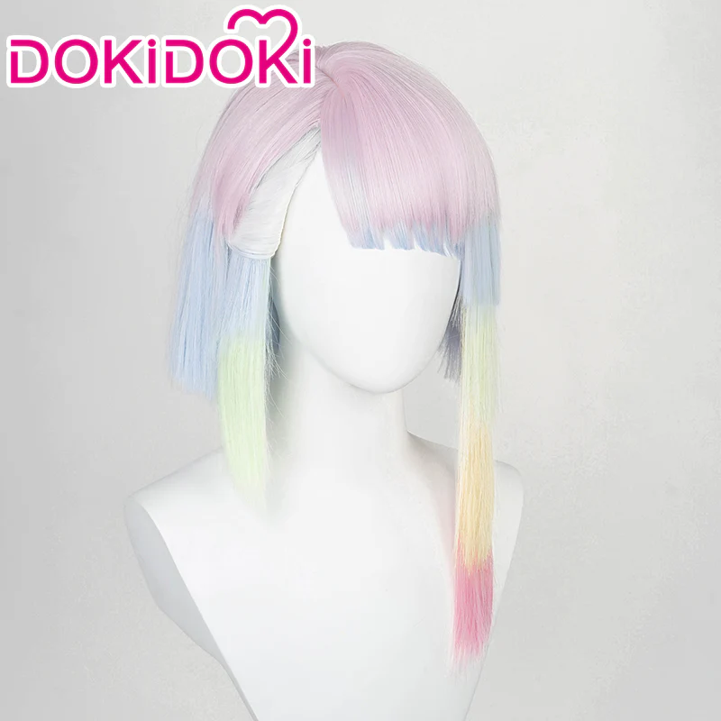 【Ready For Ship】DokiDoki Anime Cosplay Wig Short Colorful Wig / Tattoo stickers - Image 3