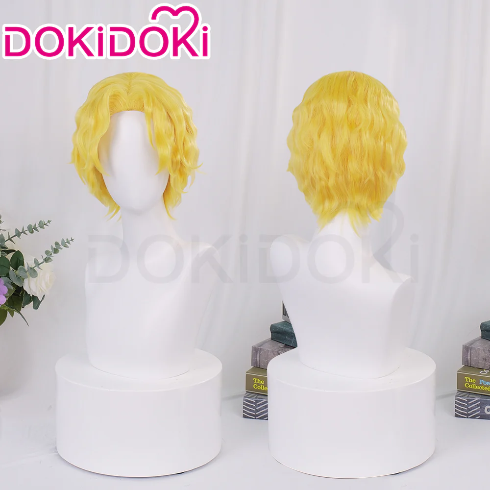 【Ready For Ship】DokiDoki Anime Cosplay Wig Short Curly Yellow Hair
