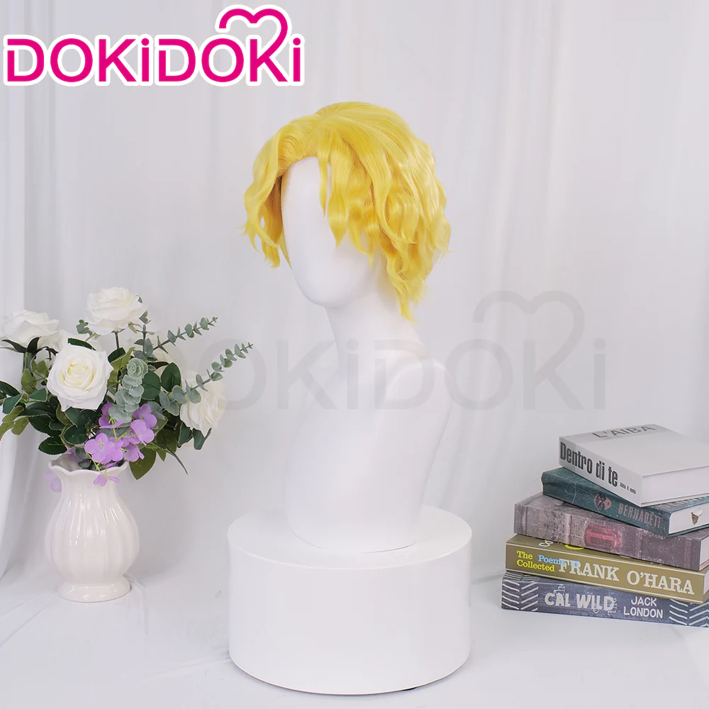 【Ready For Ship】DokiDoki Anime Cosplay Wig Short Curly Yellow Hair - Image 2