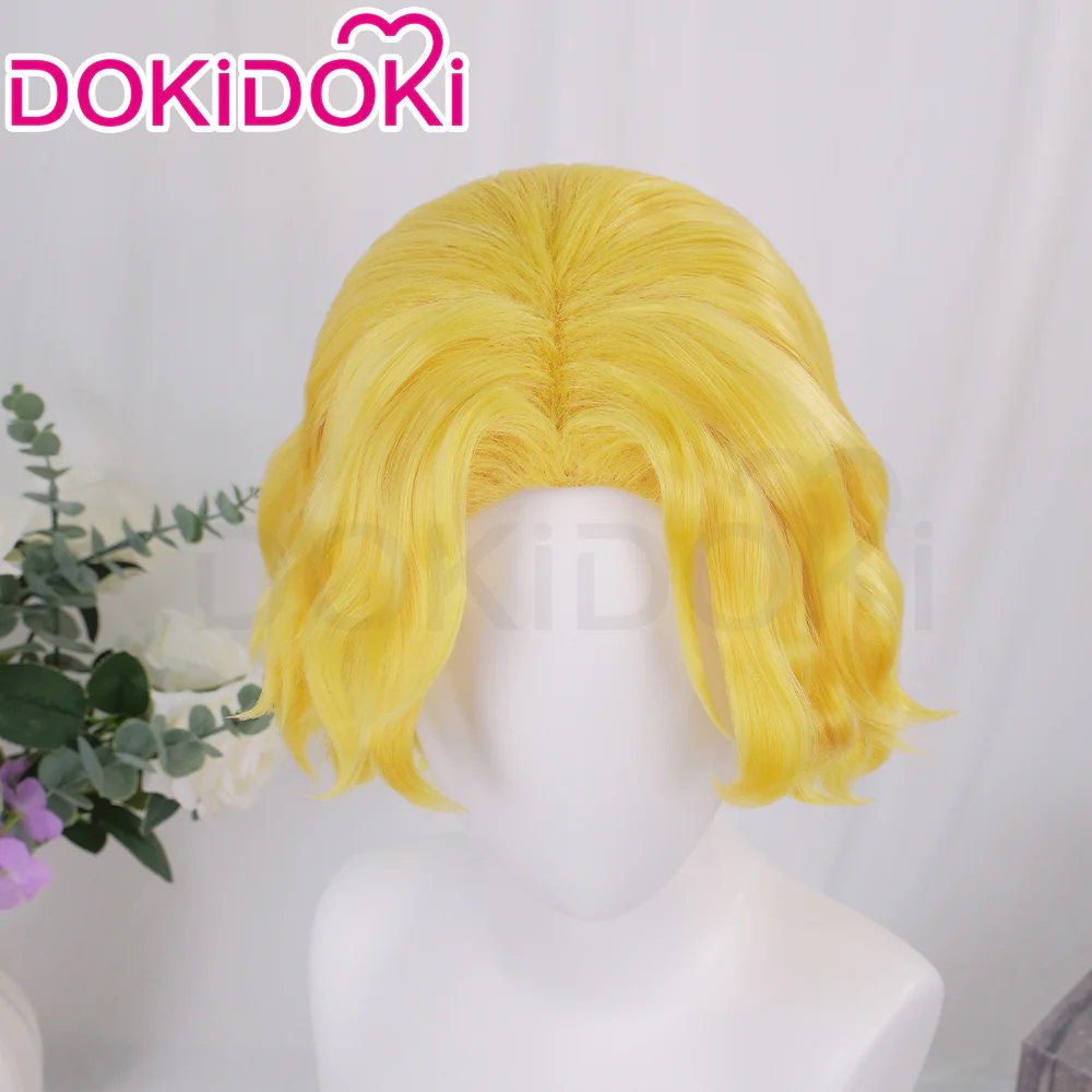 【Ready For Ship】DokiDoki Anime Cosplay Wig Short Curly Yellow Hair - Image 4