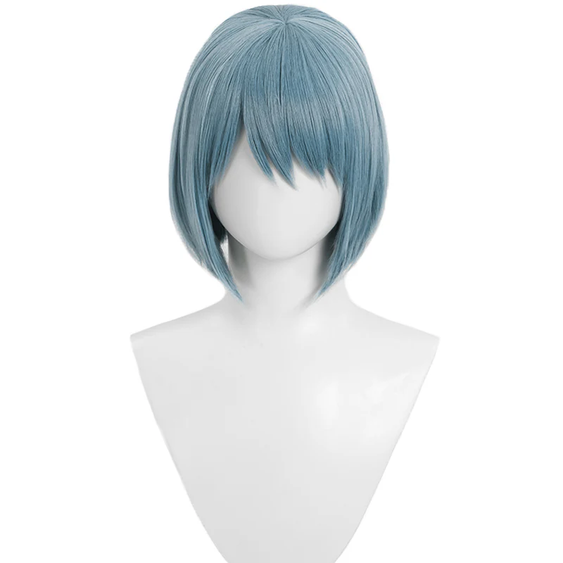 【Wig Ready For Ship】DokiDoki Anime Cosplay Wig Short Straight Blue Hair - Image 5
