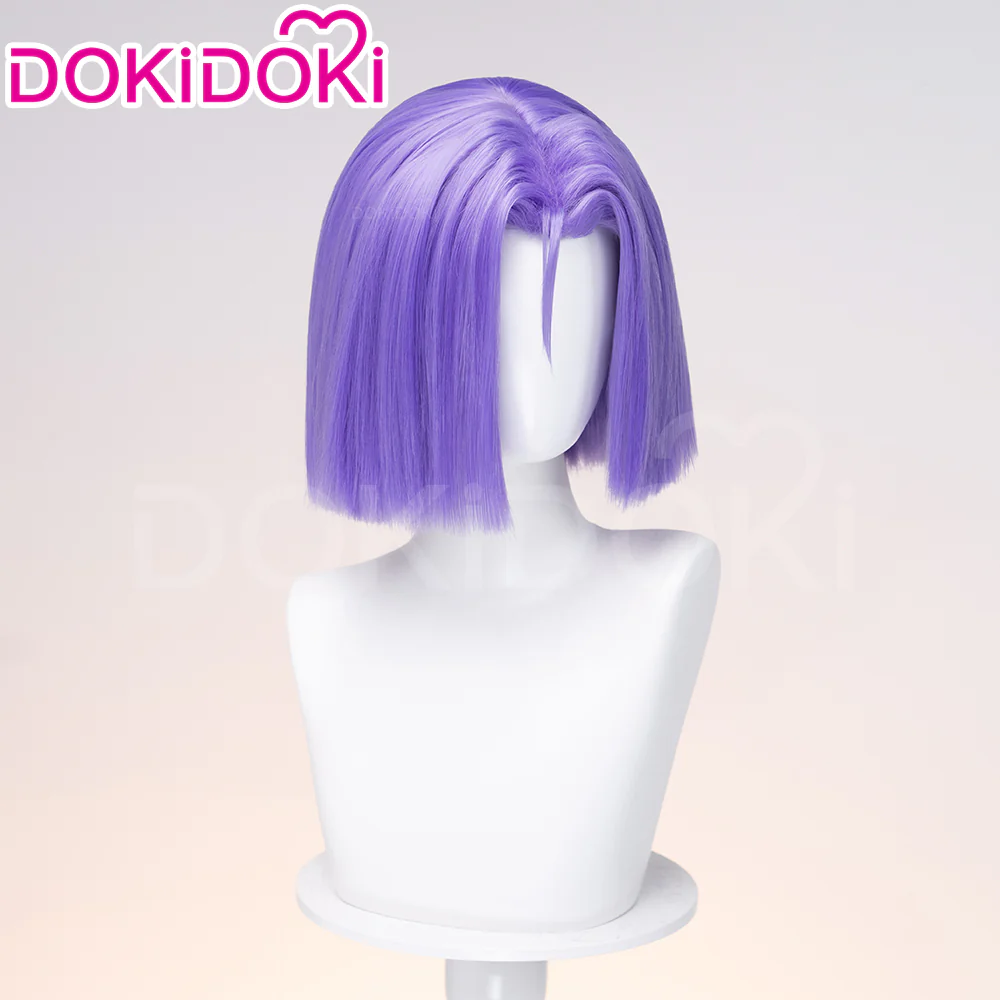【Ready For Ship】DokiDoki Anime Cosplay Wig Short Straight Purple Hair - Image 3