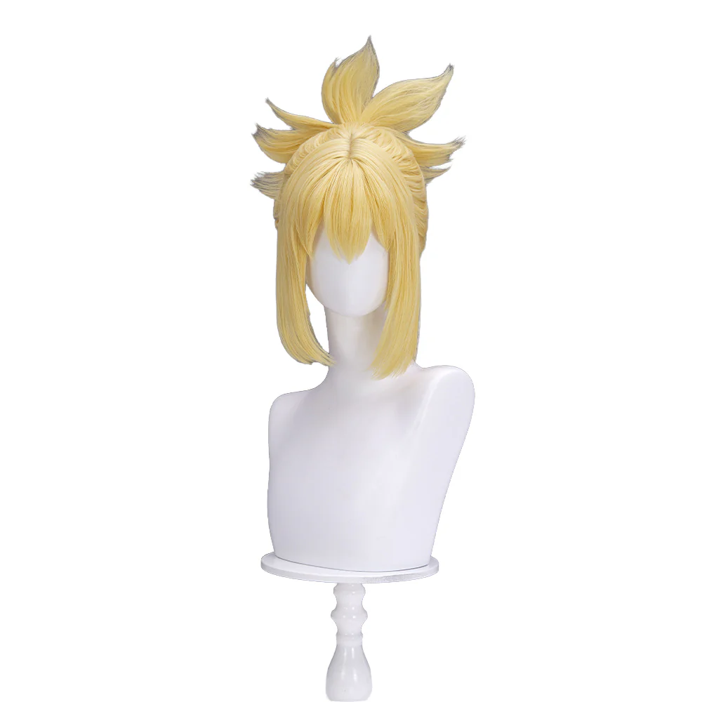 【Ready For Ship】DokiDoki Anime Cosplay Wig Short Yellow Wig - Image 3