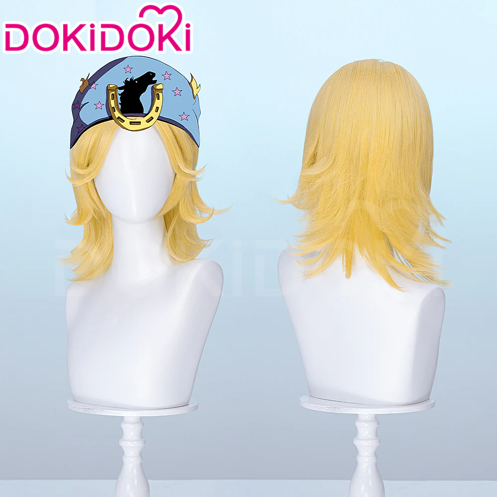 DokiDoki Anime Cosplay Wig Yellow Medium-Length Hair