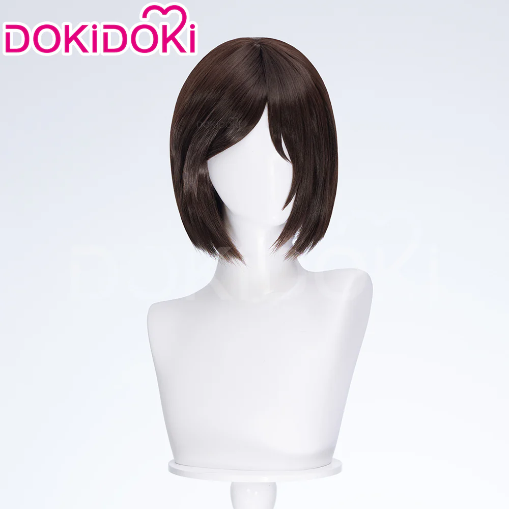 【Brown Ver Ready For Ship】DokiDoki Anime Cosplay Women Sister Wig Short Straight Brown Platinum Blonde Hair - Image 4