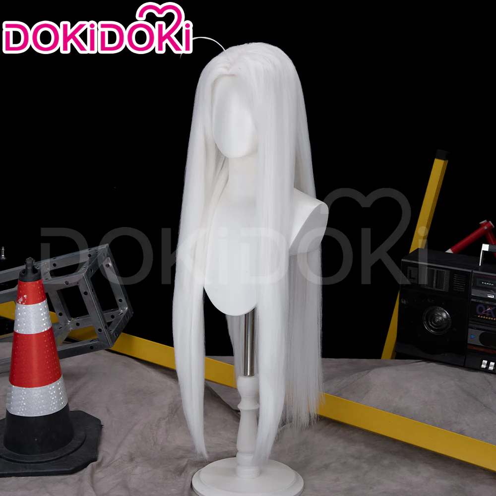 【Partially Ready For Ship】DokiDoki Anime DDD Cosplay Wig / Glasses / Eyepatch / Earrings  Long Straight White Hair - Image 8
