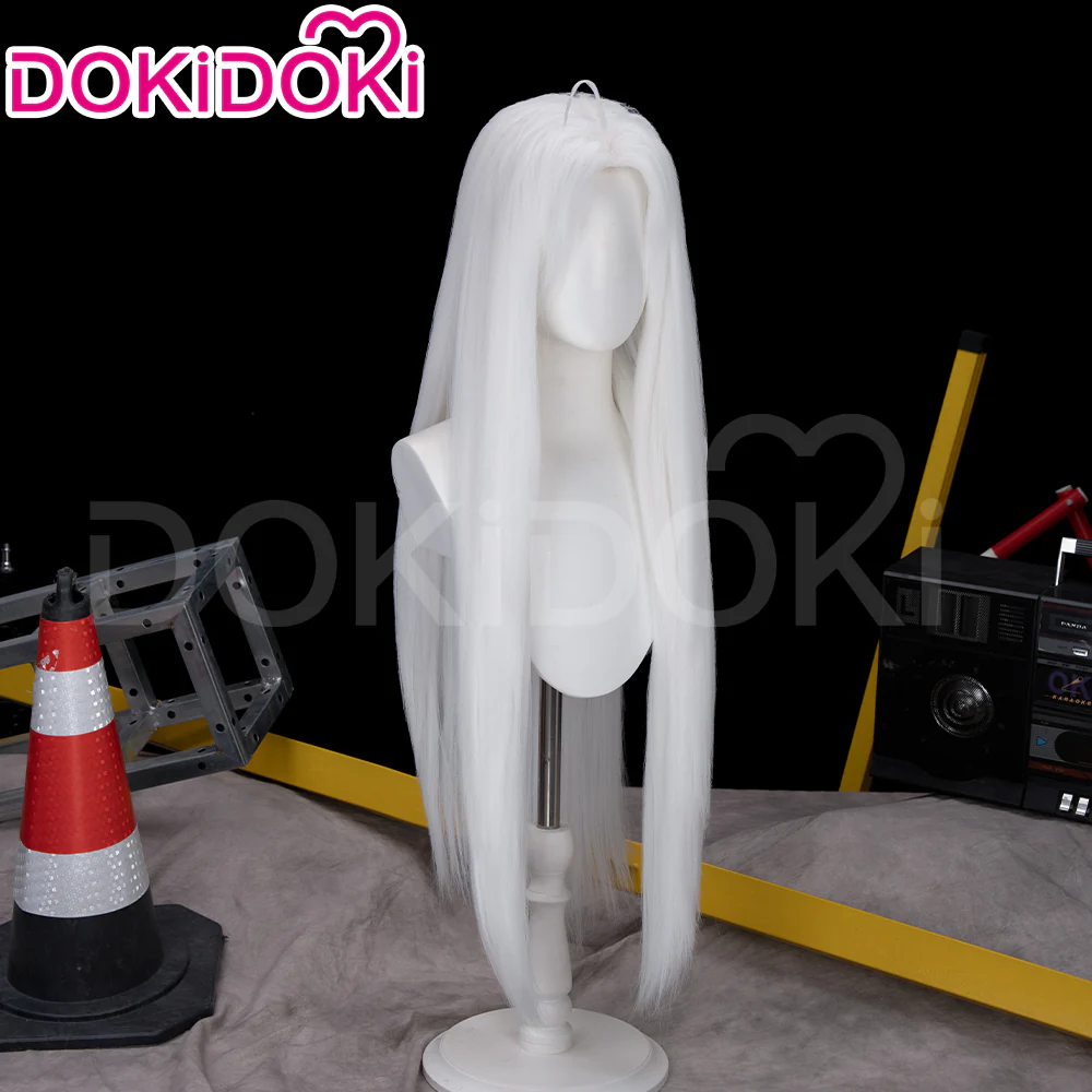 【Partially Ready For Ship】DokiDoki Anime DDD Cosplay Wig / Glasses / Eyepatch / Earrings  Long Straight White Hair - Image 9