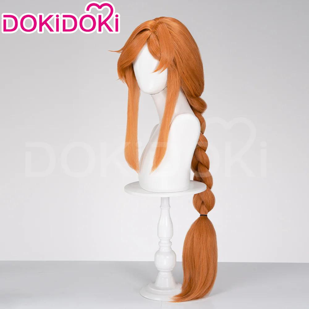 【Ready For Ship】DokiDoki Anime Cosplay Wig Long Straight Orange Hair - Image 2