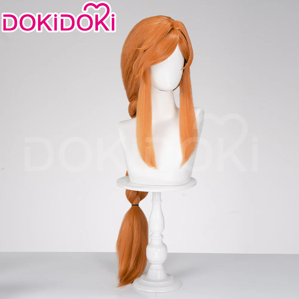 【Ready For Ship】DokiDoki Anime Cosplay Wig Long Straight Orange Hair - Image 3
