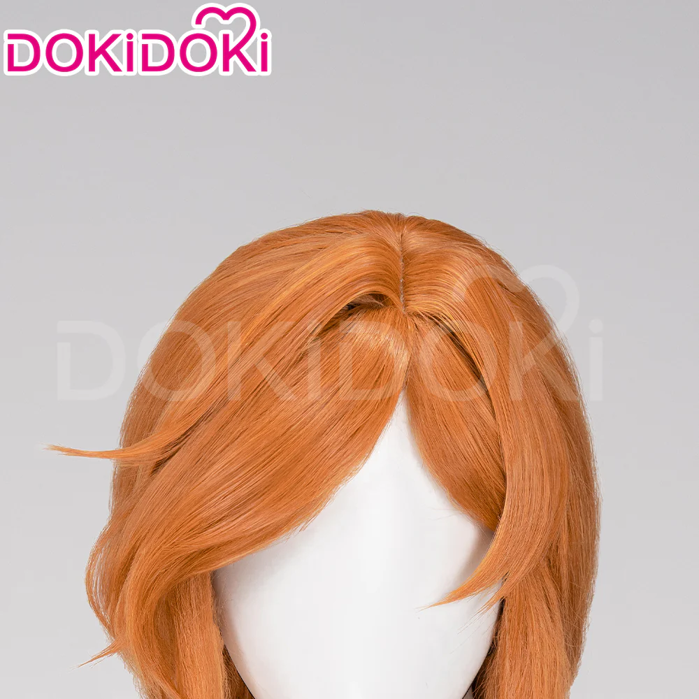 【Ready For Ship】DokiDoki Anime Cosplay Wig Long Straight Orange Hair - Image 4