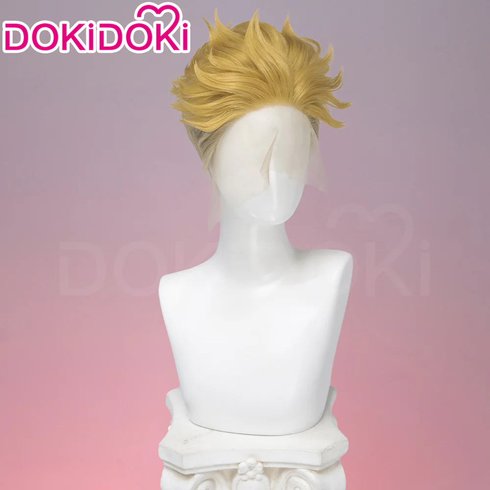 DokiDoki Anime GACHIAKUTA Cosplay Enjin Wig / Mask Short Spiky Blonde Hair - Image 10
