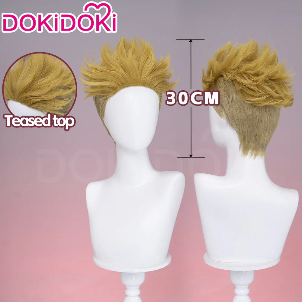 DokiDoki Anime GACHIAKUTA Cosplay Enjin Wig / Mask Short Spiky Blonde Hair - Image 3