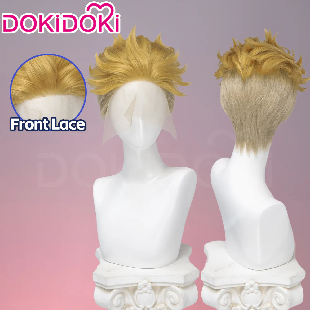 DokiDoki Anime GACHIAKUTA Cosplay Enjin Wig / Mask Short Spiky Blonde Hair - Image 8