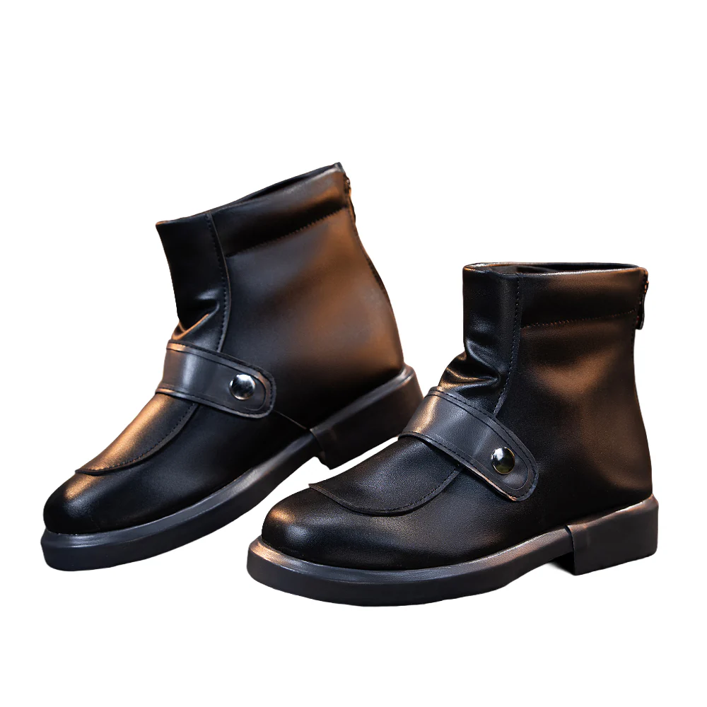 DokiDoki Anime GACHIAKUTA Cosplay Rudo Shoes Black Leather Boots - Image 4