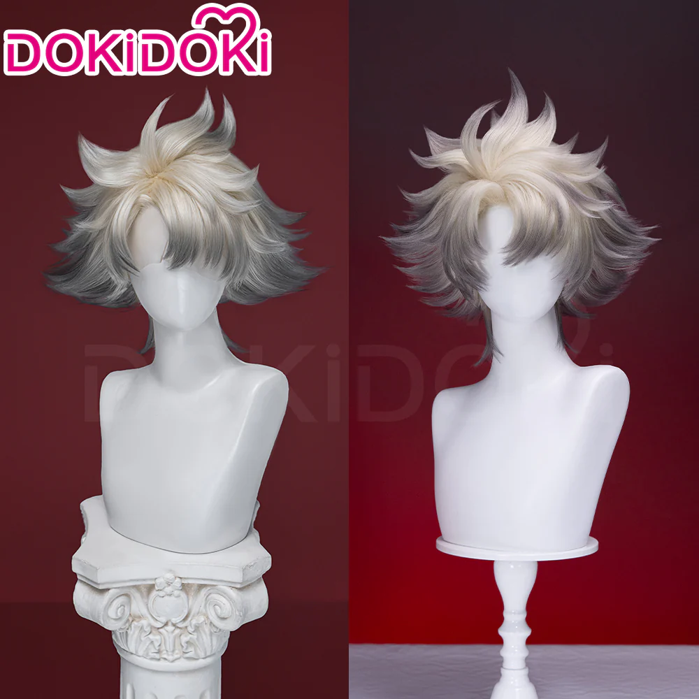 【Ready For Ship】DokiDoki Anime GACHIAKUTA Cosplay Rudo Surebrec Wig Short White Black Hair