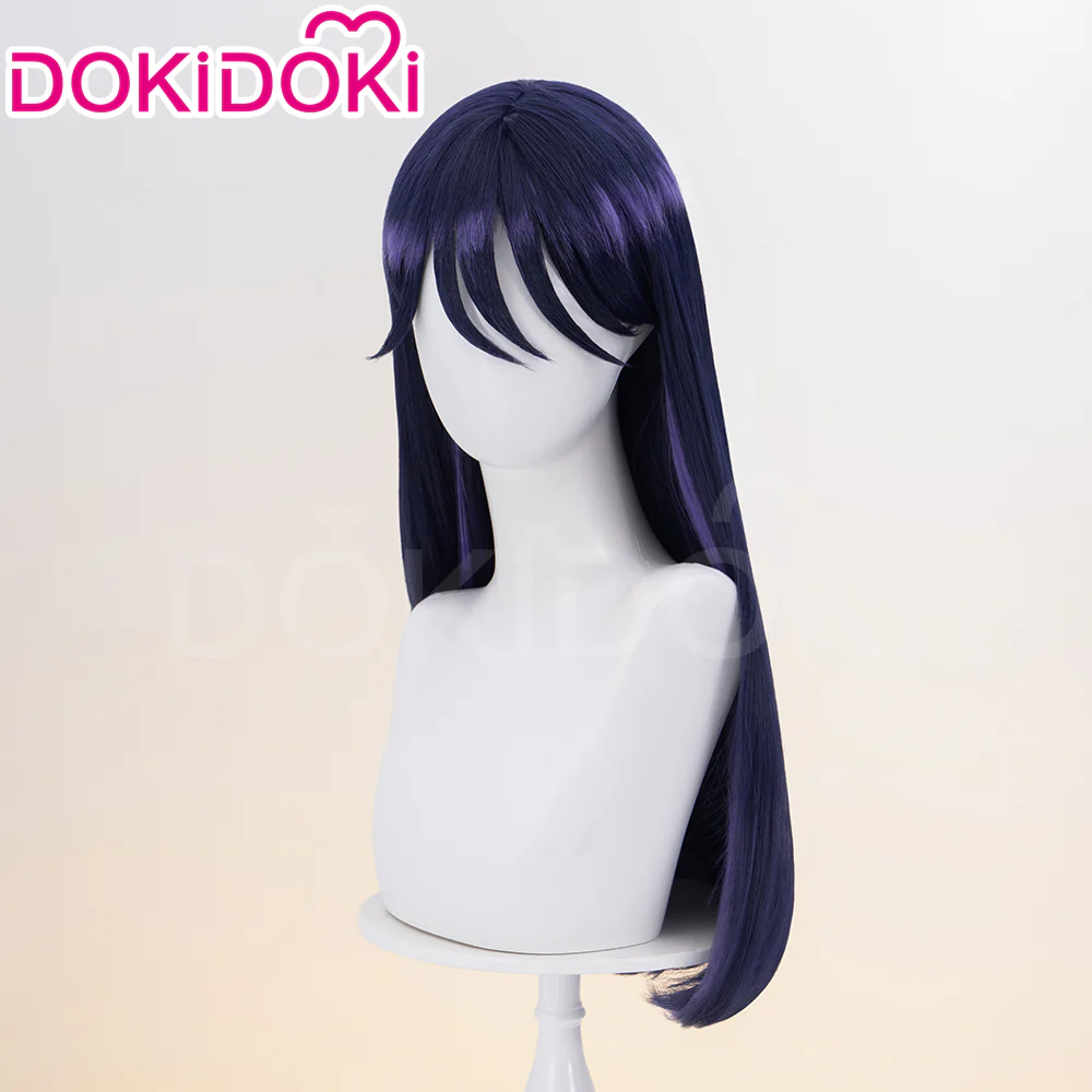 【Ready For Ship】DokiDoki Anime Cosplay Wig Long Straight Blue Hair - Image 2