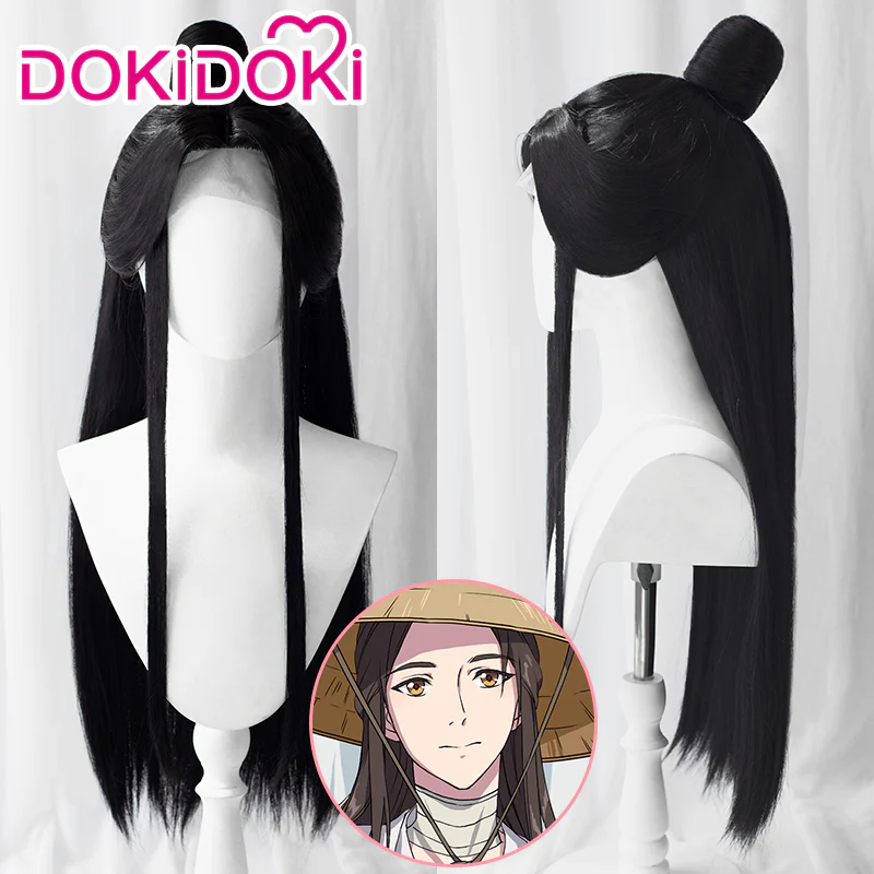 【Ready For Ship】【Front Lace】DokiDoki Anime Heaven Official's Blessing Cosplay Xie Lian Tian Guan Ci Fu Wig Xielian TGCF Long Black