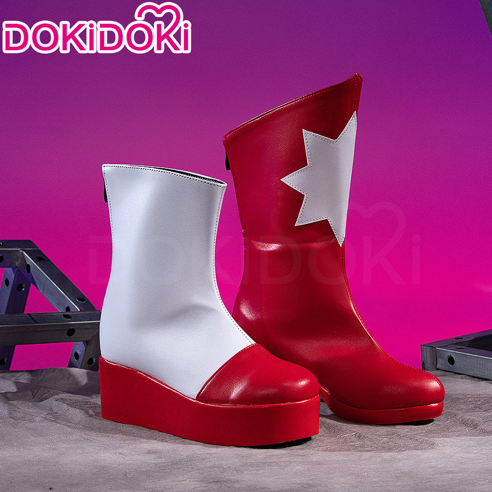 DokiDoki Anime Hell Hotel Cosplay Costume Red White Boots