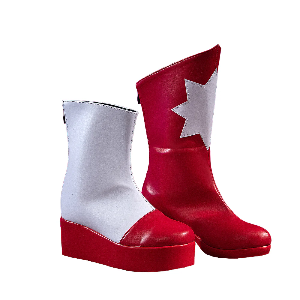 DokiDoki Anime Hell Hotel Cosplay Costume Red White Boots - Image 5