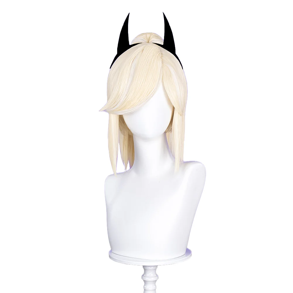 【Ready For Ship】DokiDoki Anime Hell Hotel Cosplay Wig Long Straight White Hair - Image 5