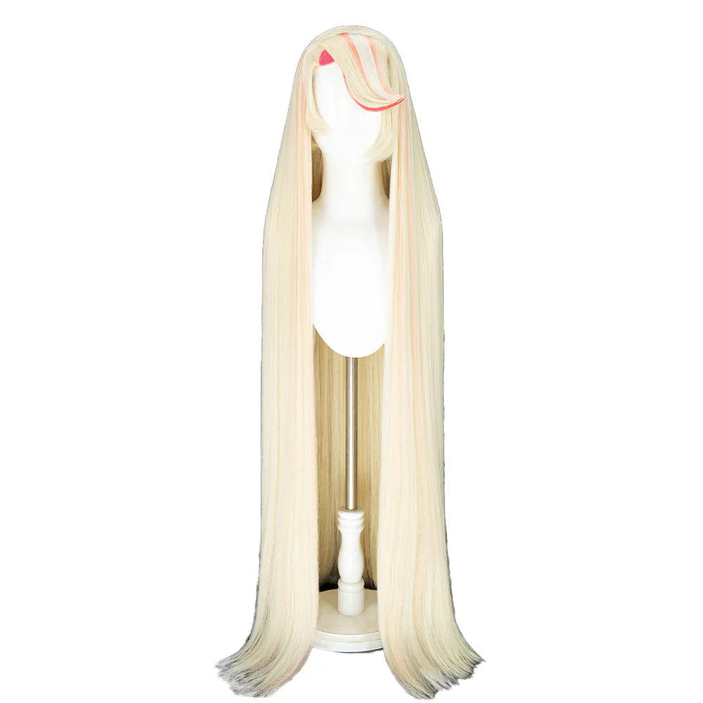 DokiDoki Anime Hell Hotel Cosplay Wig Long Straight Yellow Red Hair - Image 5