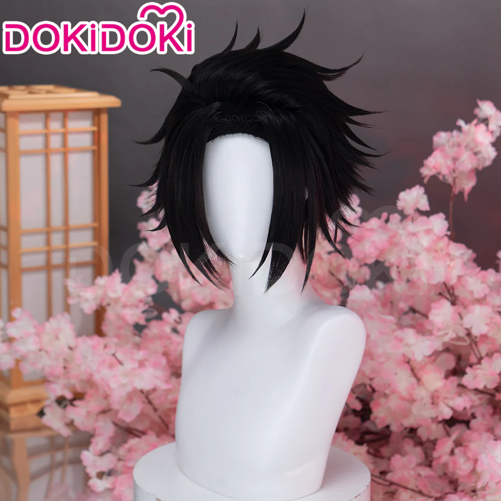 DokiDoki Anime Hell's Paradise: Jigokuraku Cosplay Yamada Asaemon Shugen Wig Short Black Hair - Image 2