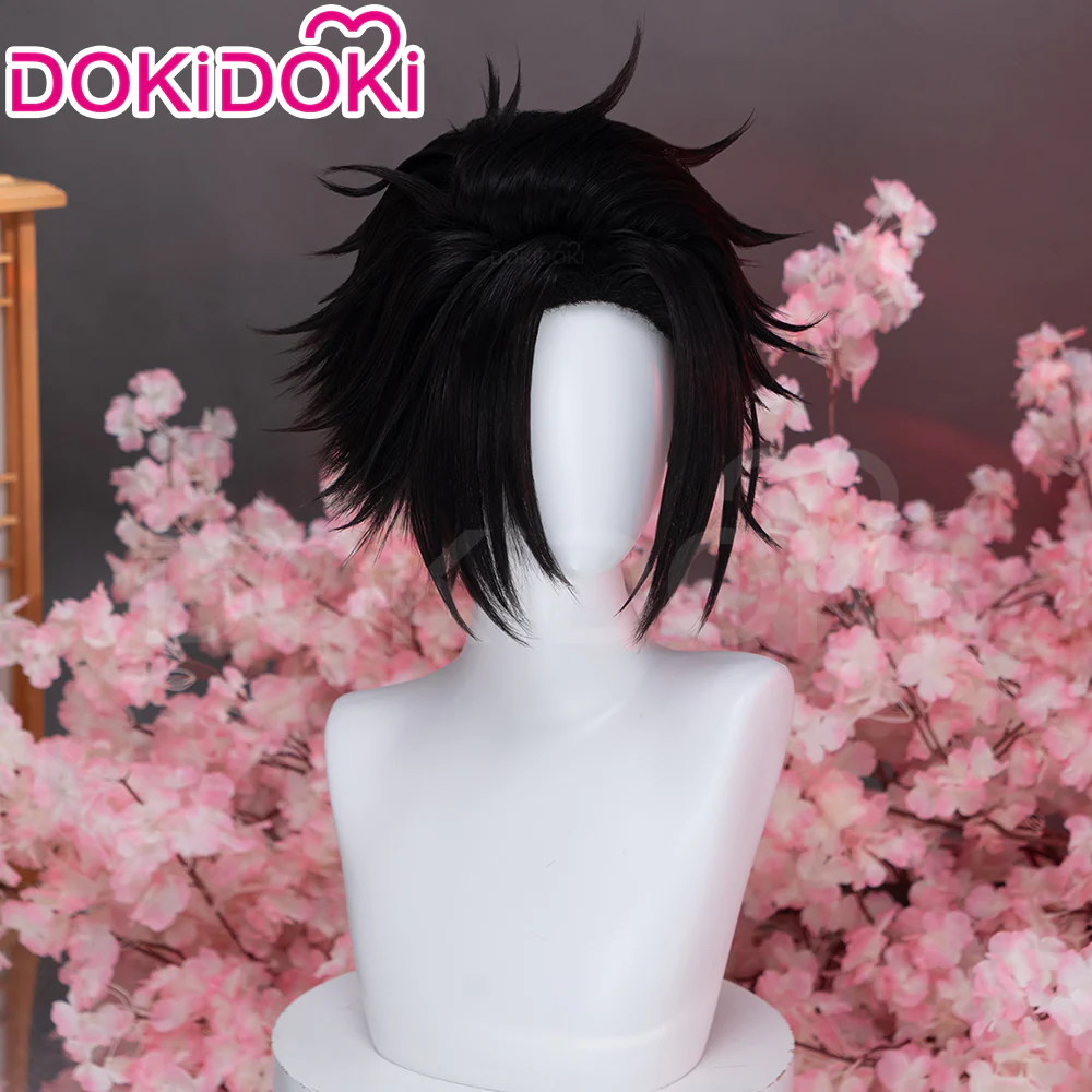 DokiDoki Anime Hell's Paradise: Jigokuraku Cosplay Yamada Asaemon Shugen Wig Short Black Hair - Image 3