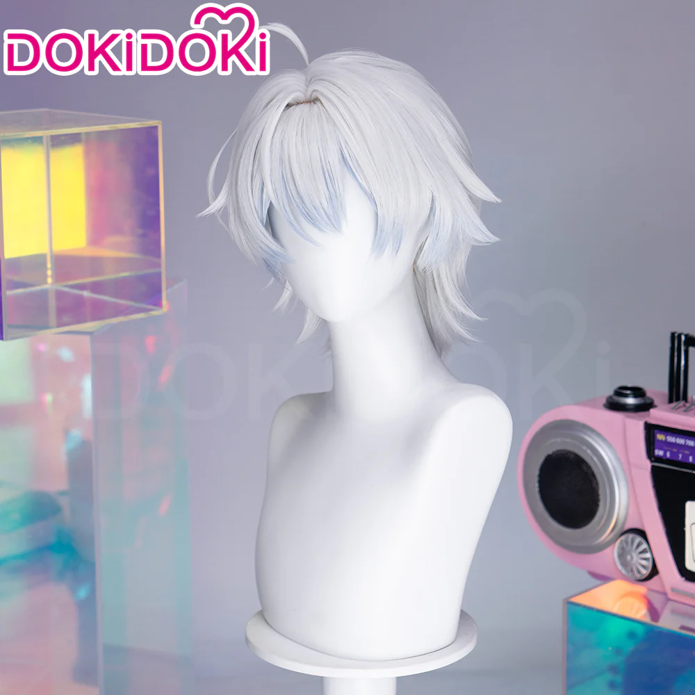 DokiDoki Anime Needy Girl Overdose Cosplay Nechika-sama Wig Short Curly White Hair - Image 2