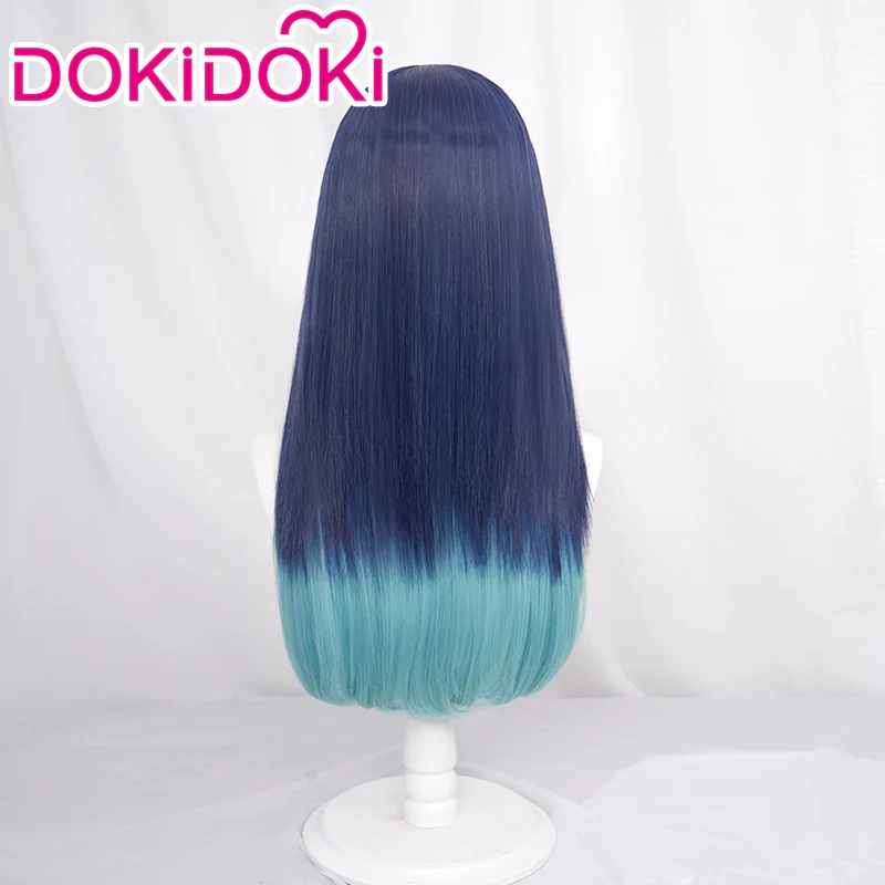 DokiDoki Anime Oshi no Ko Cosplay Kurokawa Akane Wig Long Straight Dark Blue Cyan Gradient - Image 2