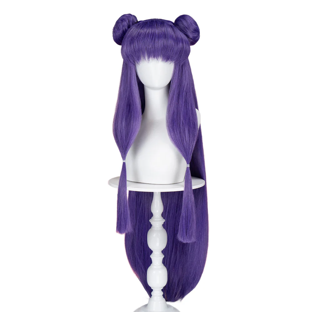 【Ready For Ship】DokiDoki Anime Ranma Nibun-no-Ichi Cosplay Shampoo Wig Purple Long Wig Ranma1/2 - Image 5