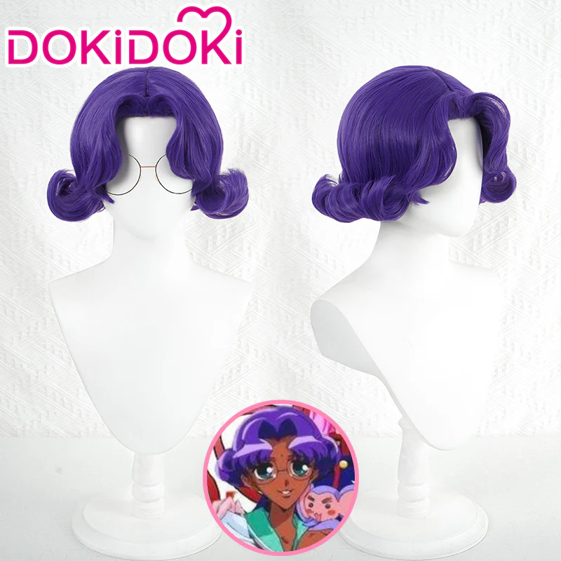 【Ready For Ship】DokiDoki Anime Revolutionary Girl Utena Cosplay Anthy Himemiya Wig Short Purple Curls