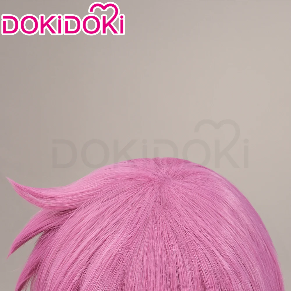 【Ready For Ship】DokiDoki Anime Scott Pilgrim Cosplay Ramona Flowers Wig Short Straight Pink / Blue Gradient Hair - Image 4