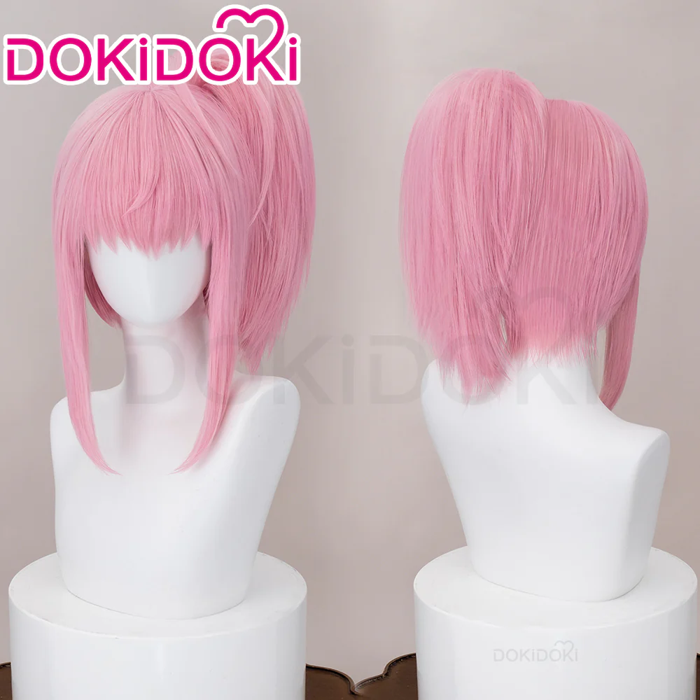 【Ready For Ship】DokiDoki Anime Shugo Chara Cosplay Hinamori Amu Daiya Wig Long Pink Ponytail Hair Amulet Heart