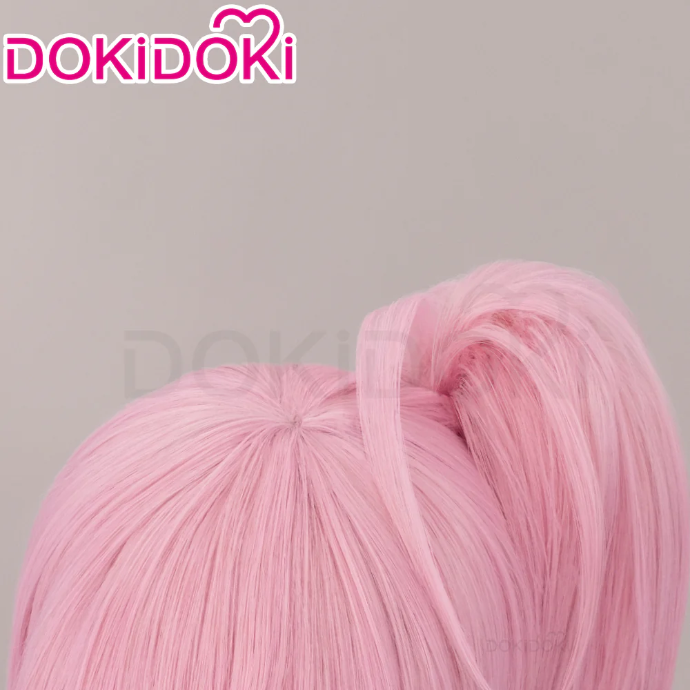 【Ready For Ship】DokiDoki Anime Shugo Chara Cosplay Hinamori Amu Daiya Wig Long Pink Ponytail Hair Amulet Heart - Image 4
