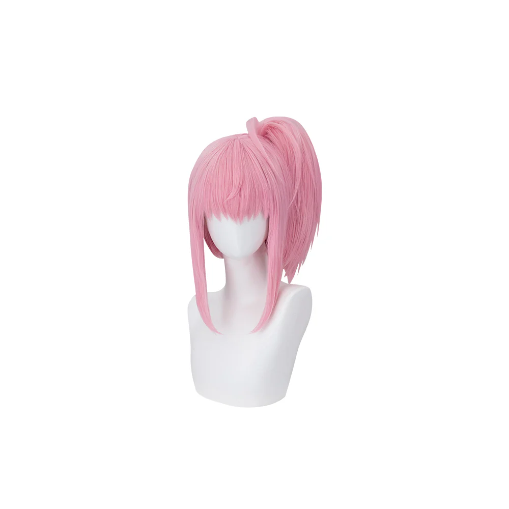 【Ready For Ship】DokiDoki Anime Shugo Chara Cosplay Hinamori Amu Daiya Wig Long Pink Ponytail Hair Amulet Heart - Image 5