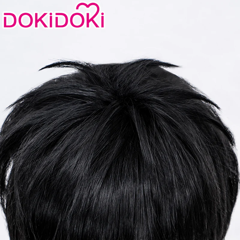【Ready For Ship】DokiDoki Anime Slam Dunk Cosplay Kaede Rukawa Cosplay Wig Short Black - Image 4
