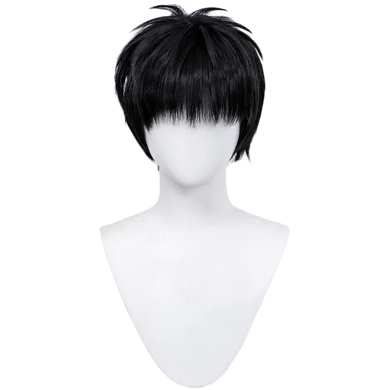 【Ready For Ship】DokiDoki Anime Slam Dunk Cosplay Kaede Rukawa Cosplay Wig Short Black - Image 5