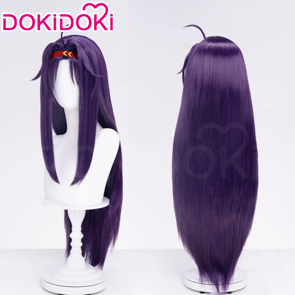 【Ready For Ship】DokiDoki Anime Sword Art Online Cosplay Konno Yuuki Wig Long Straight Purple Hair SAO