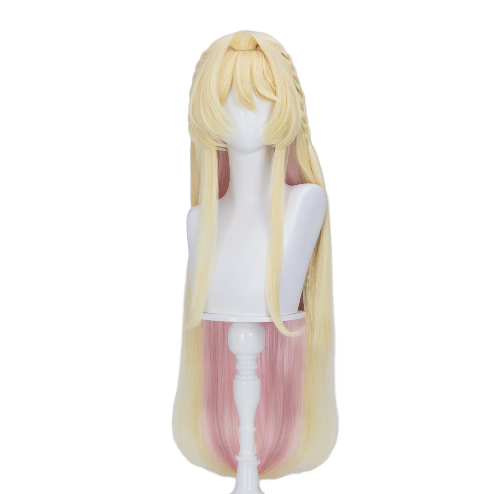 【Ready For Ship】DokiDoki Anime There's No Freaking Way I'll be Your Lover! Unless... Cosplay  Mai Oduka Yellow Pink Long Straight - Image 5