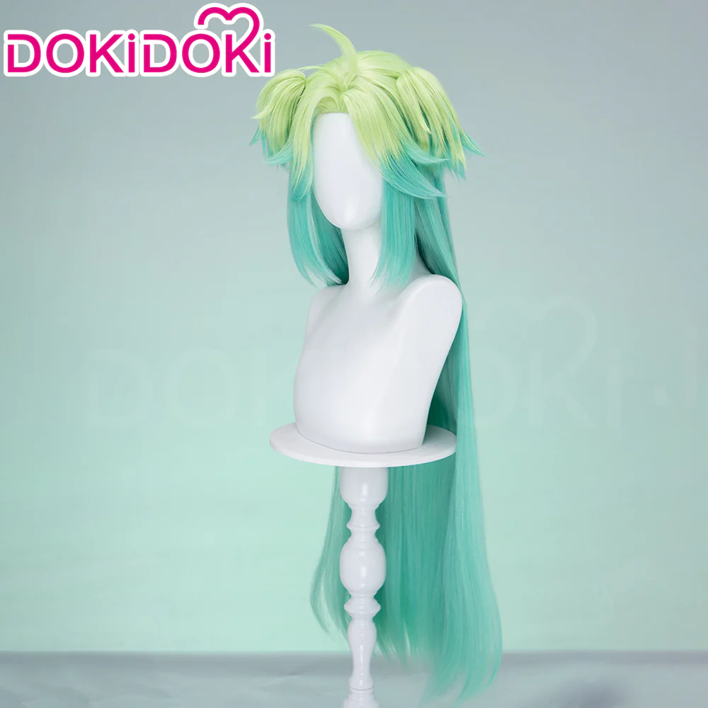 DokiDoki Anime TO BE HERO X Cosplay Lucky Cyan Wig Long Straight Mint Green Gradient Hair - Image 2