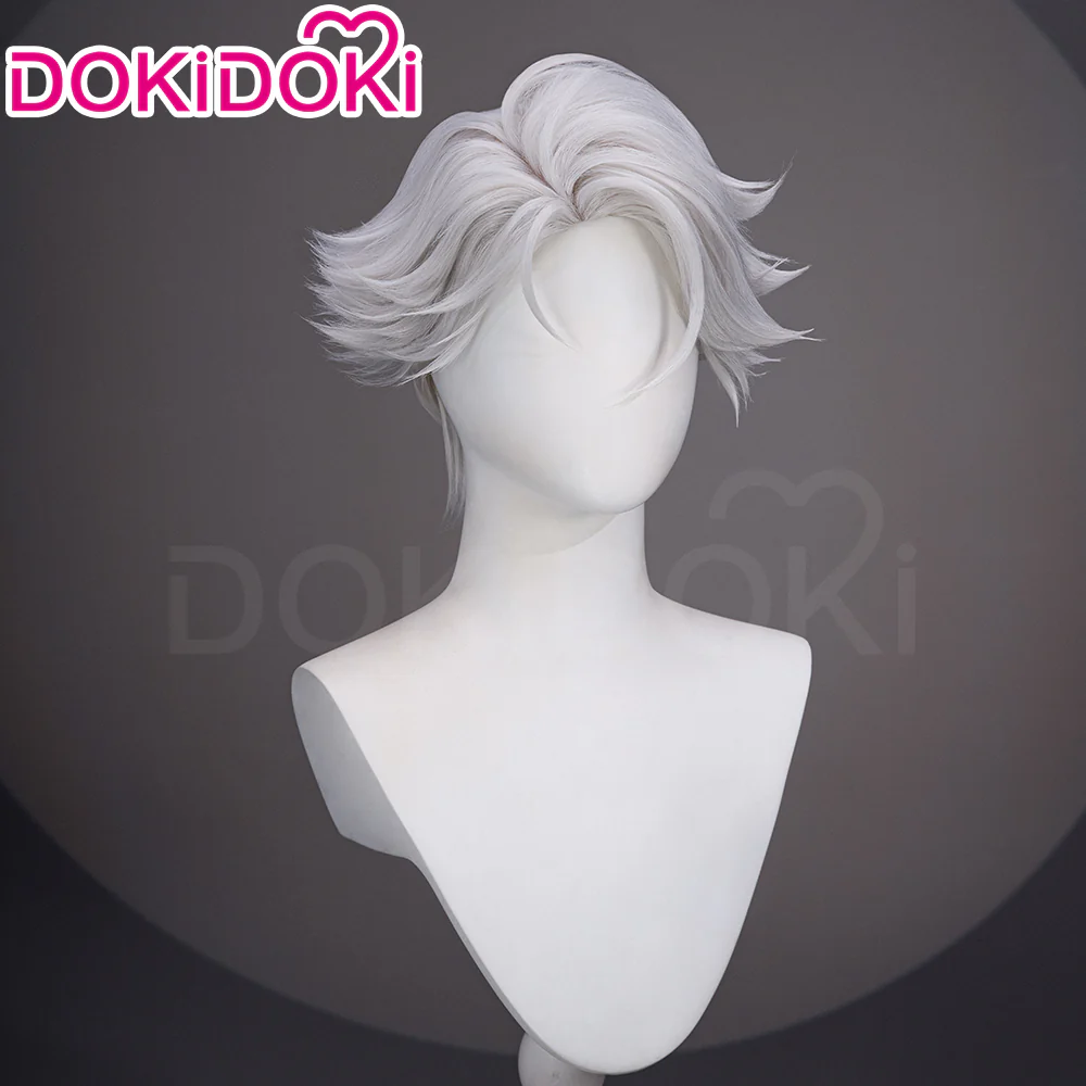 【Ready For Ship】DokiDoki Anime TO BE HERO X Cosplay NICE Wig Short Curly Silver Hair - Image 2