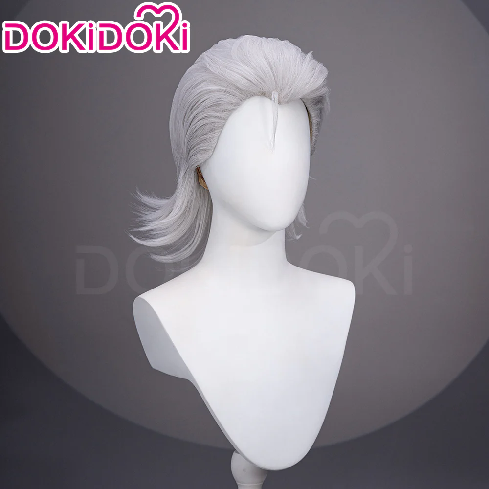 【Ready For Ship】DokiDoki Anime TO BE HERO X Cosplay X Wig Short Curly Silver Hair - Image 2