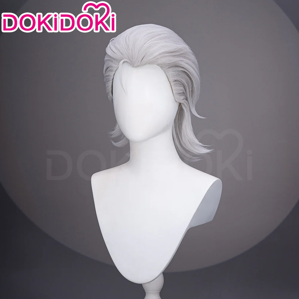 【Ready For Ship】DokiDoki Anime TO BE HERO X Cosplay X Wig Short Curly Silver Hair - Image 3