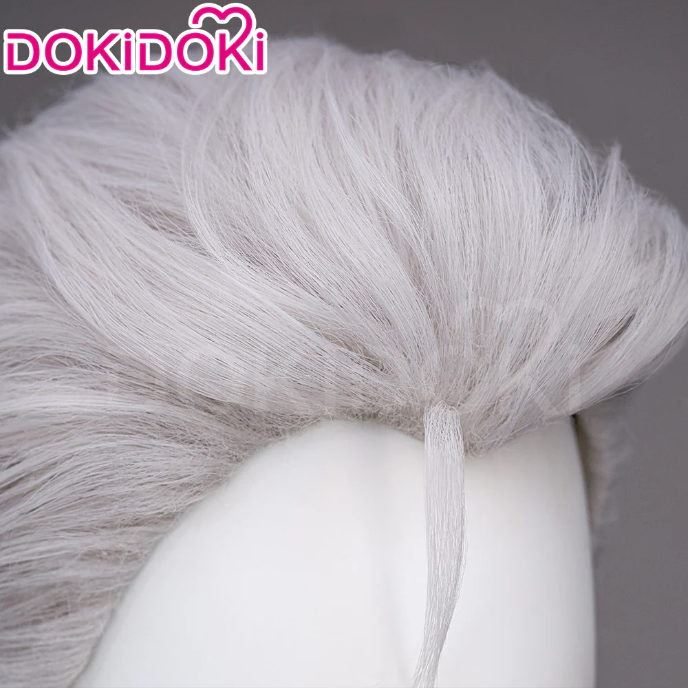 【Ready For Ship】DokiDoki Anime TO BE HERO X Cosplay X Wig Short Curly Silver Hair - Image 4